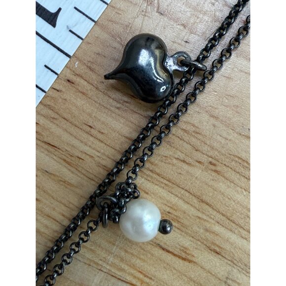 Betsey Johnson Rhinestone Cupcake Pendant Necklace With Pearl & Heart Accents - Picture 7 of 12